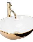 Umywalka nablatowa Rea Sofia Gold / White