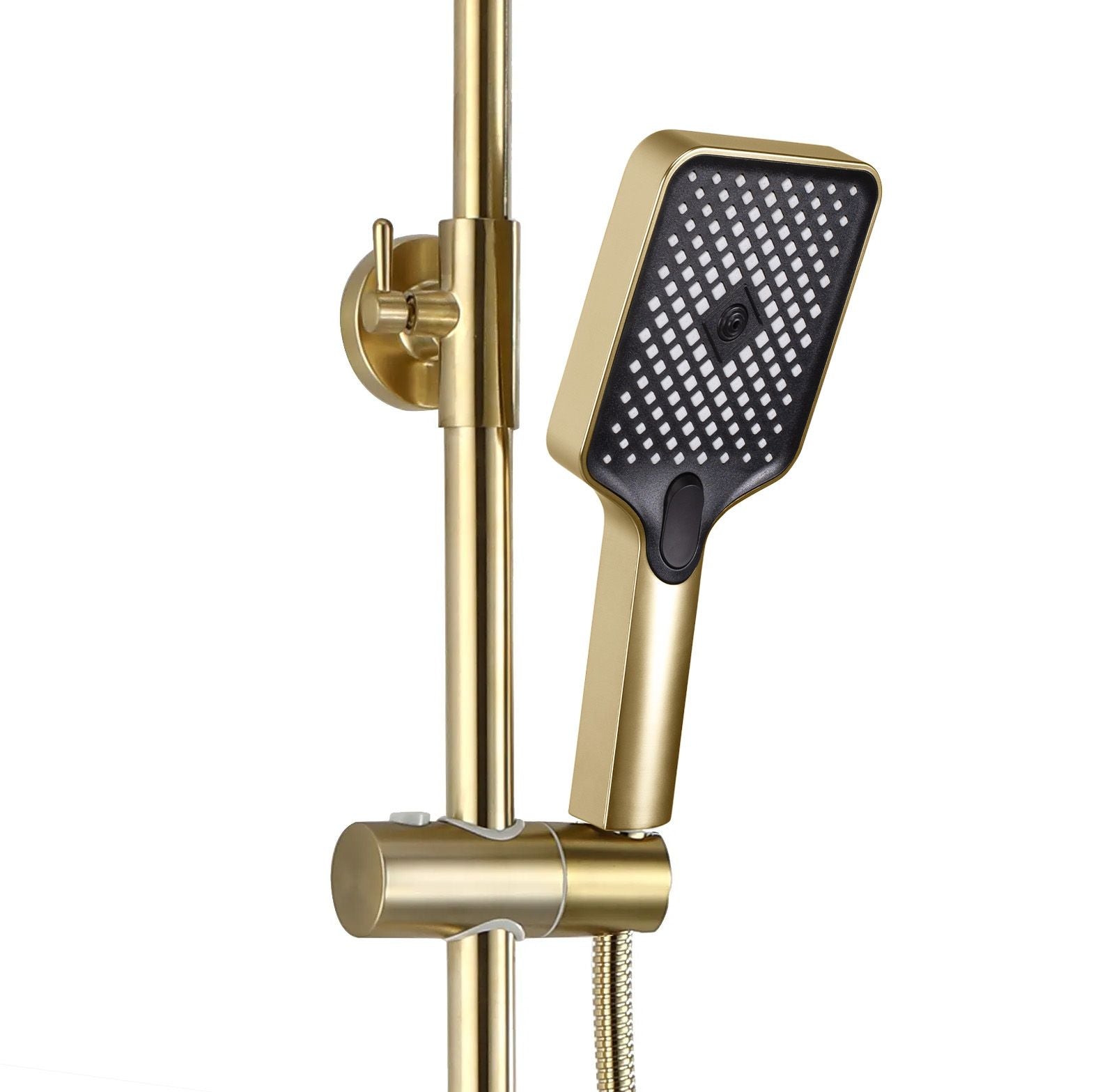 Zestaw Prysznicowy REA SOUL Czarny / Złoto Szczotkowane Black/Gold Brush