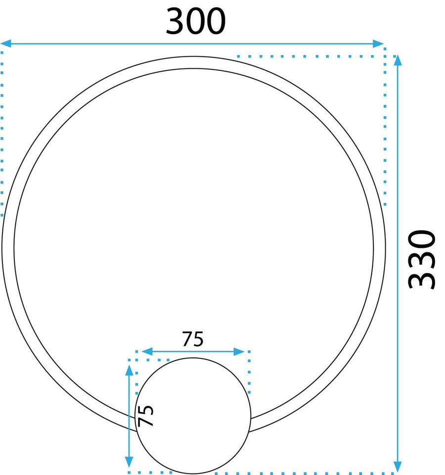 LAMPA ŚCIENNA KINKIET LED APP1384-CW GOLD 30cm
