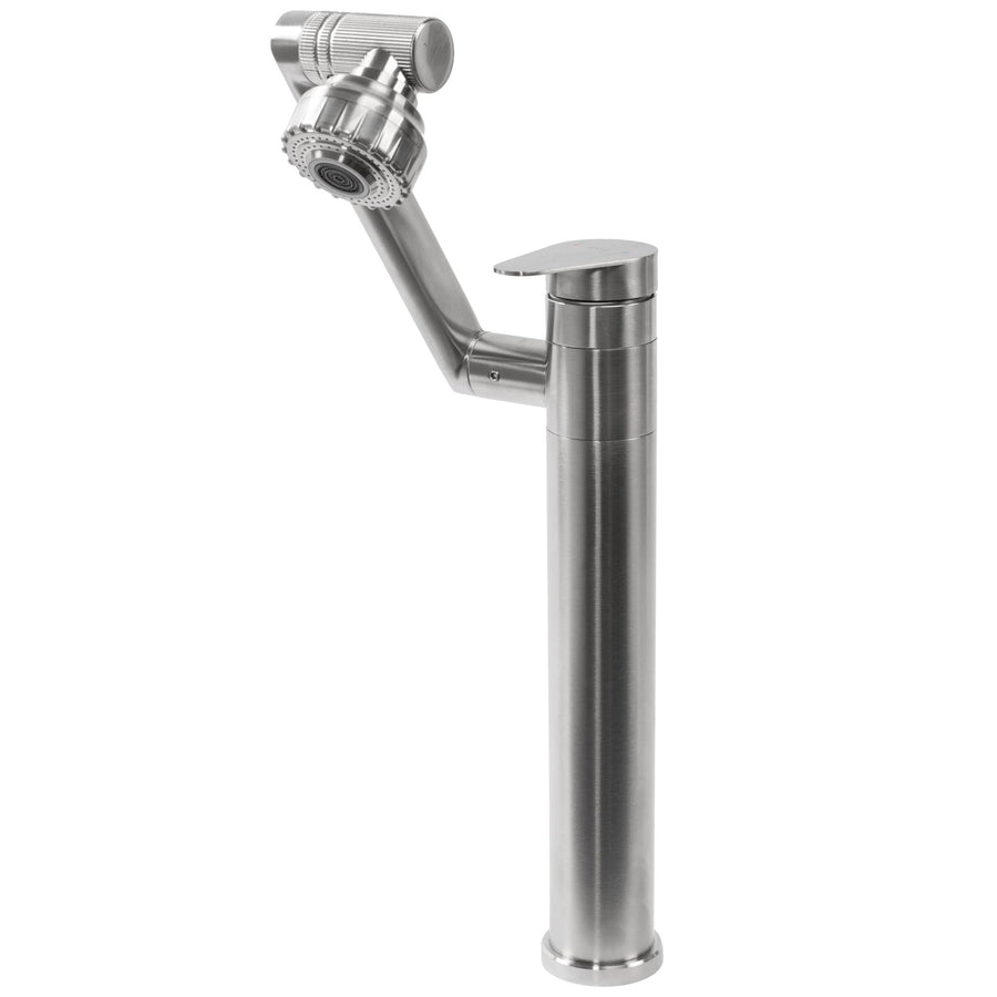 Bateria Umywalkowa REA PACO Wysoka Nikiel Szczotkowany INOX