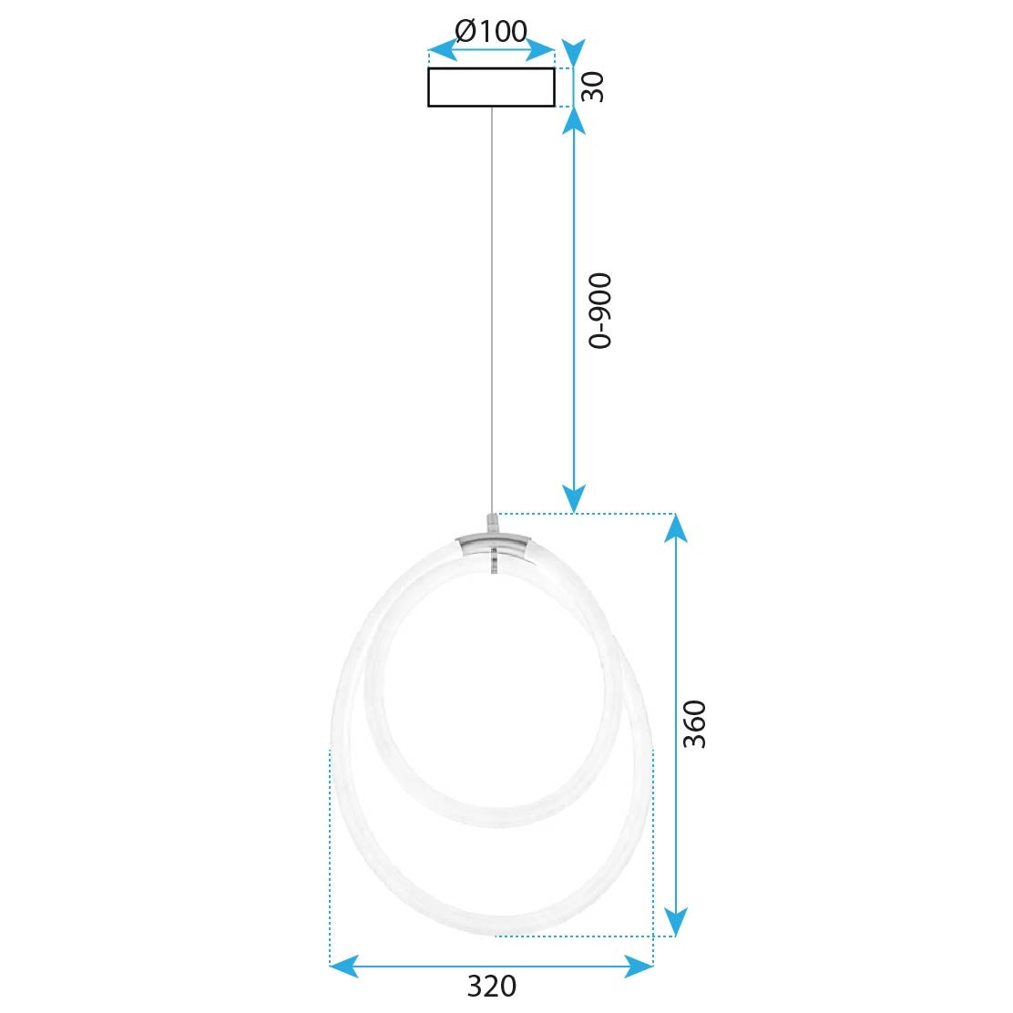 Lampa Wisząca Led G021-cp Złota  6
