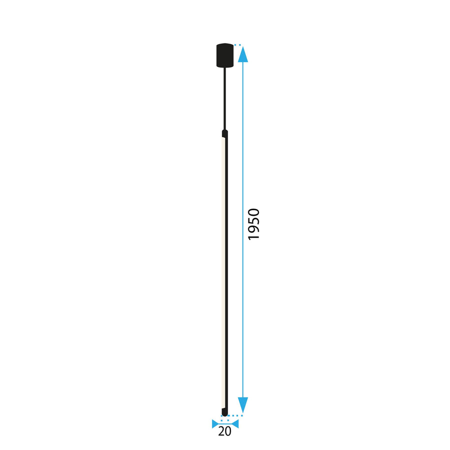 LAMPA SUFITOWA WISZĄCA LED APP1413-C BLACK 100cm
