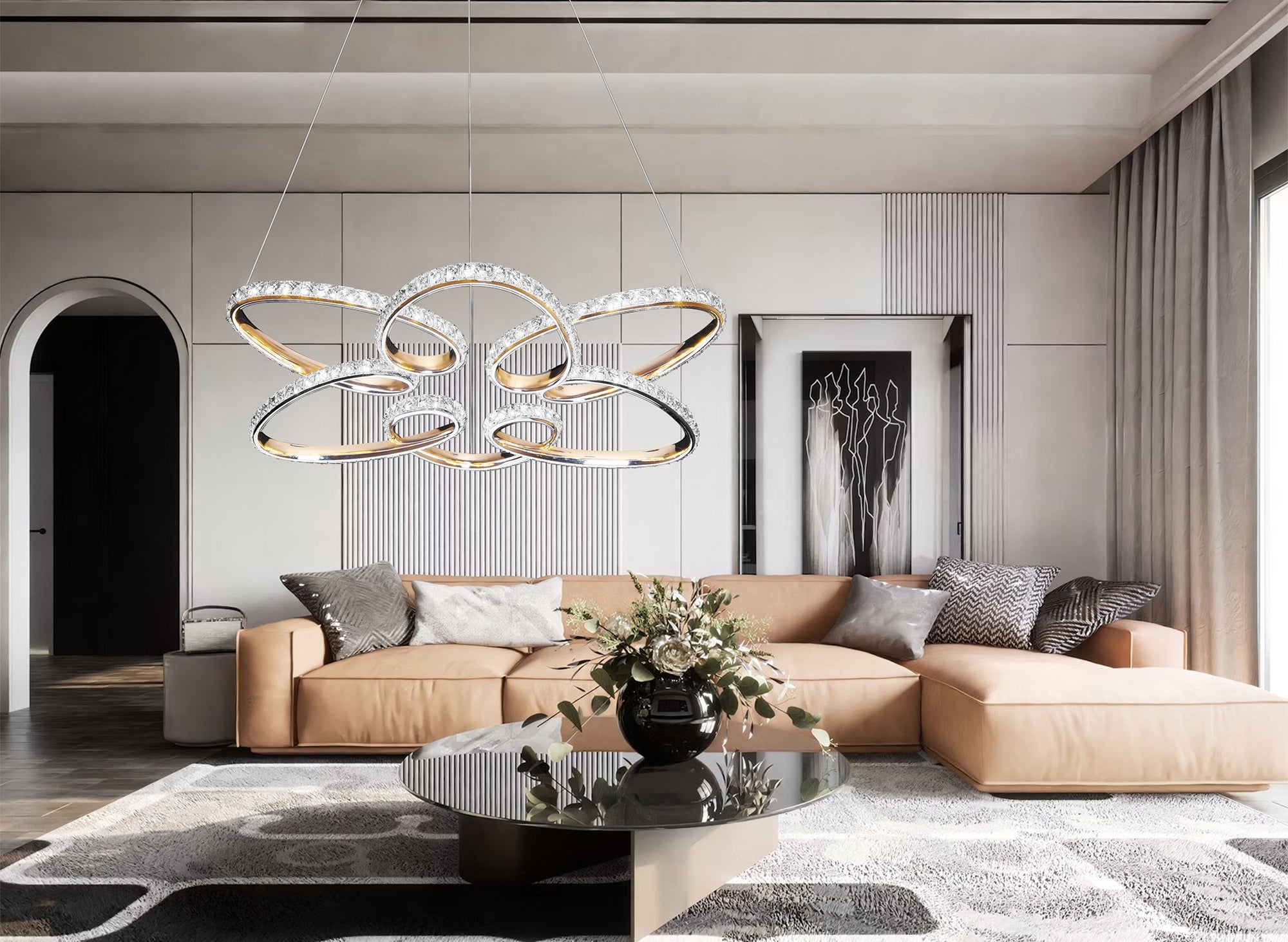 Lampa Wisząca Led G001-cp Złota  5