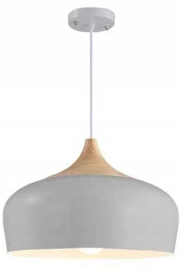 Lampa sufitowa wisząca pojedyncza Bari Szara