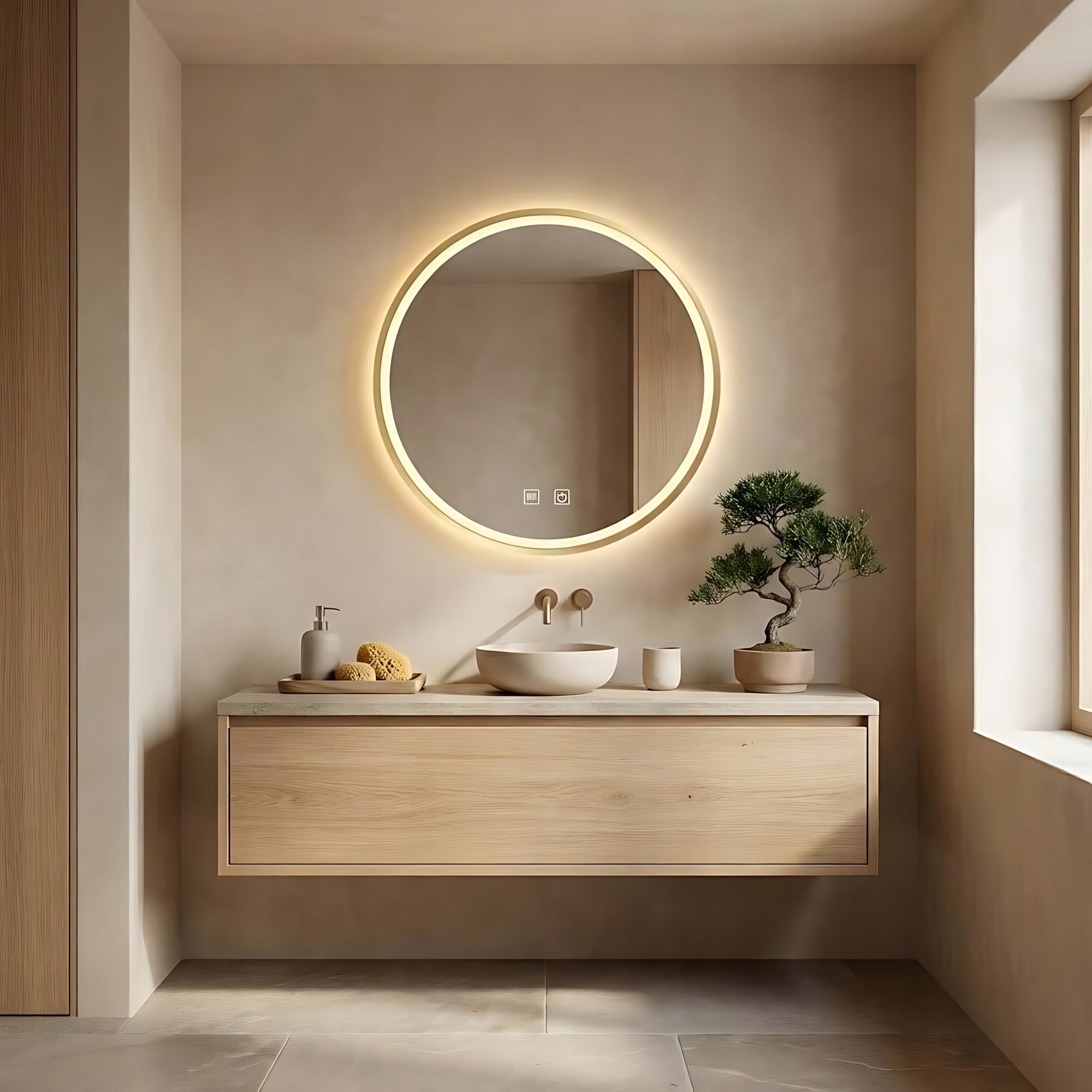 LUSTRO ŚCIENNE LED 60cm MMJ Złote  7