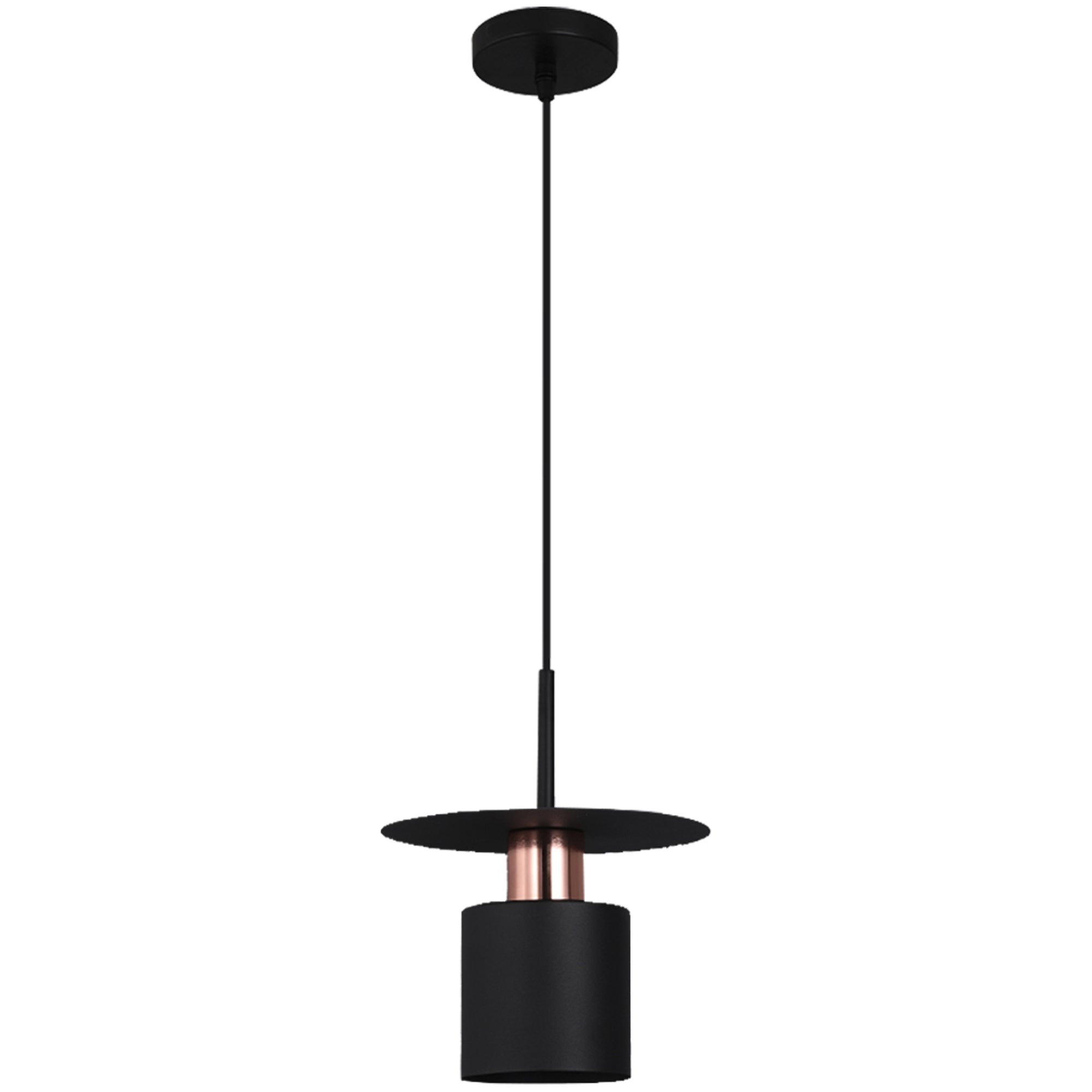 Lampa Wisząca APP1145-1CP Czarna Różowe Złoto  1