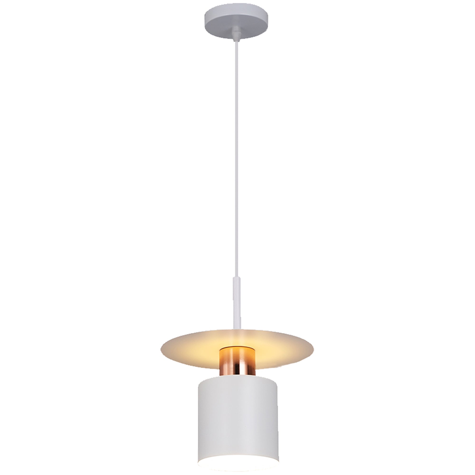 Lampa Wisząca APP1146-1CP Biało Różowe Złoto  1