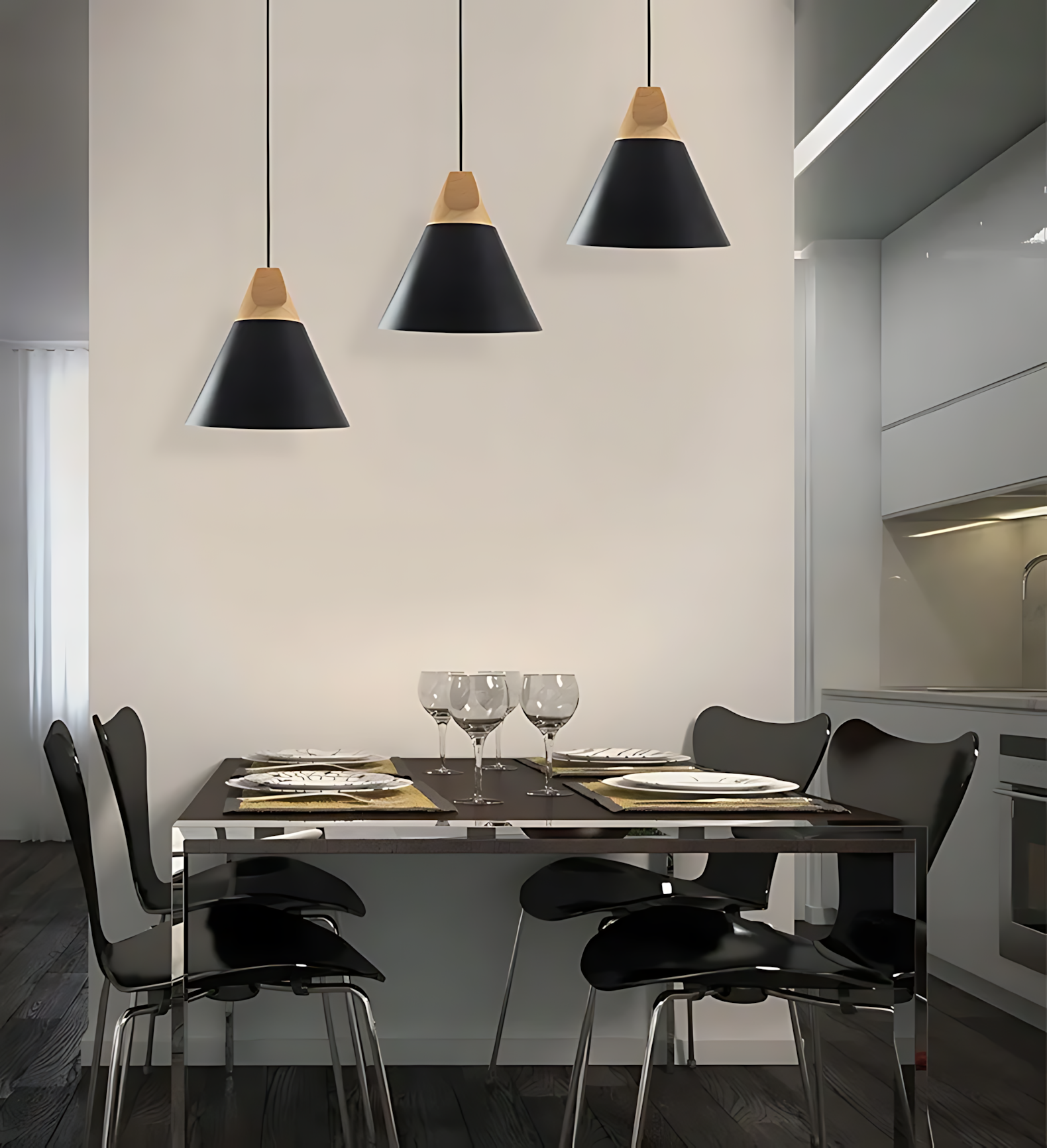 Lampa sufitowa SCANDI C APP060-1CP Czarna  7