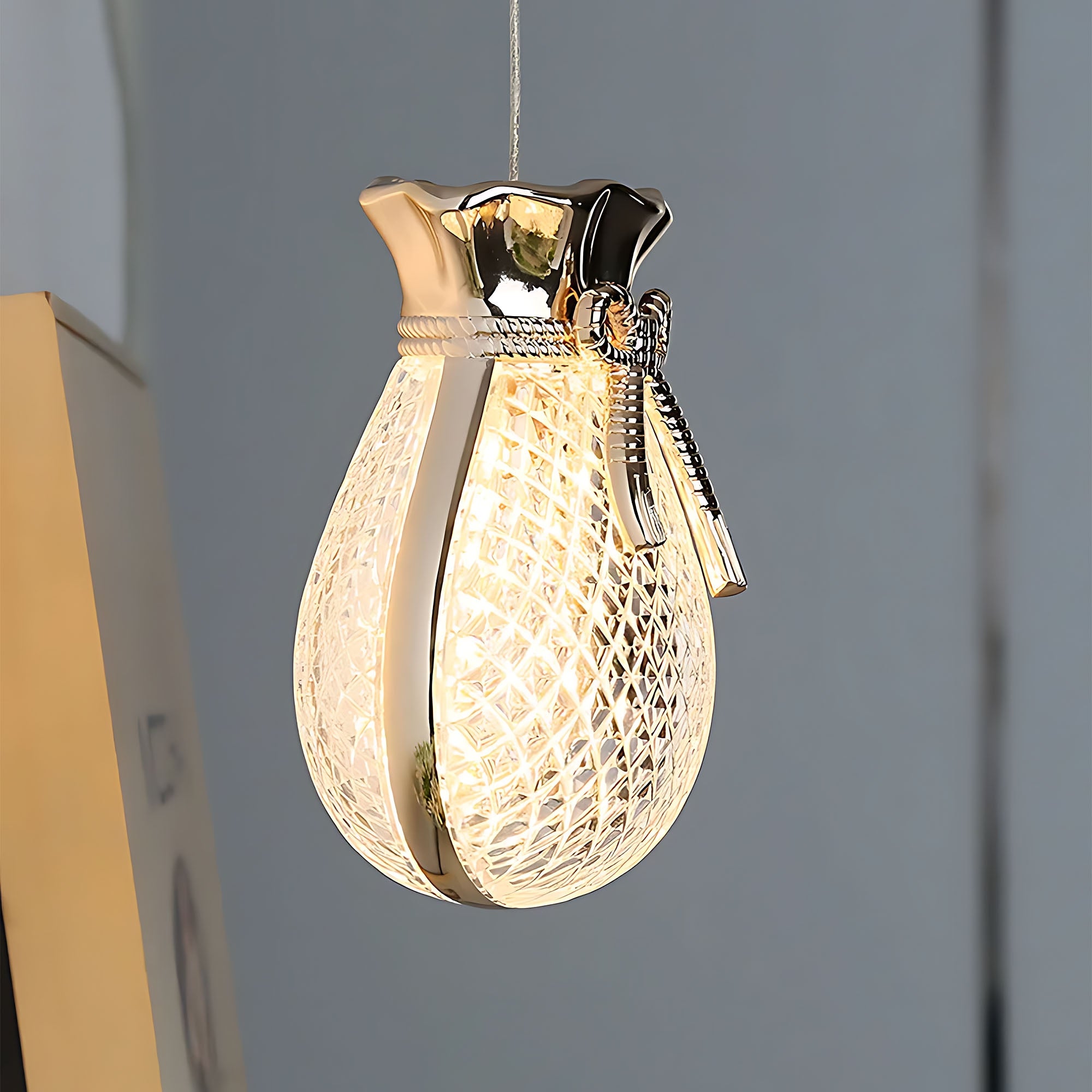 Lampa Sufitowa Wisząca Lhj107-1cp Jasne Różowe Złoto  5