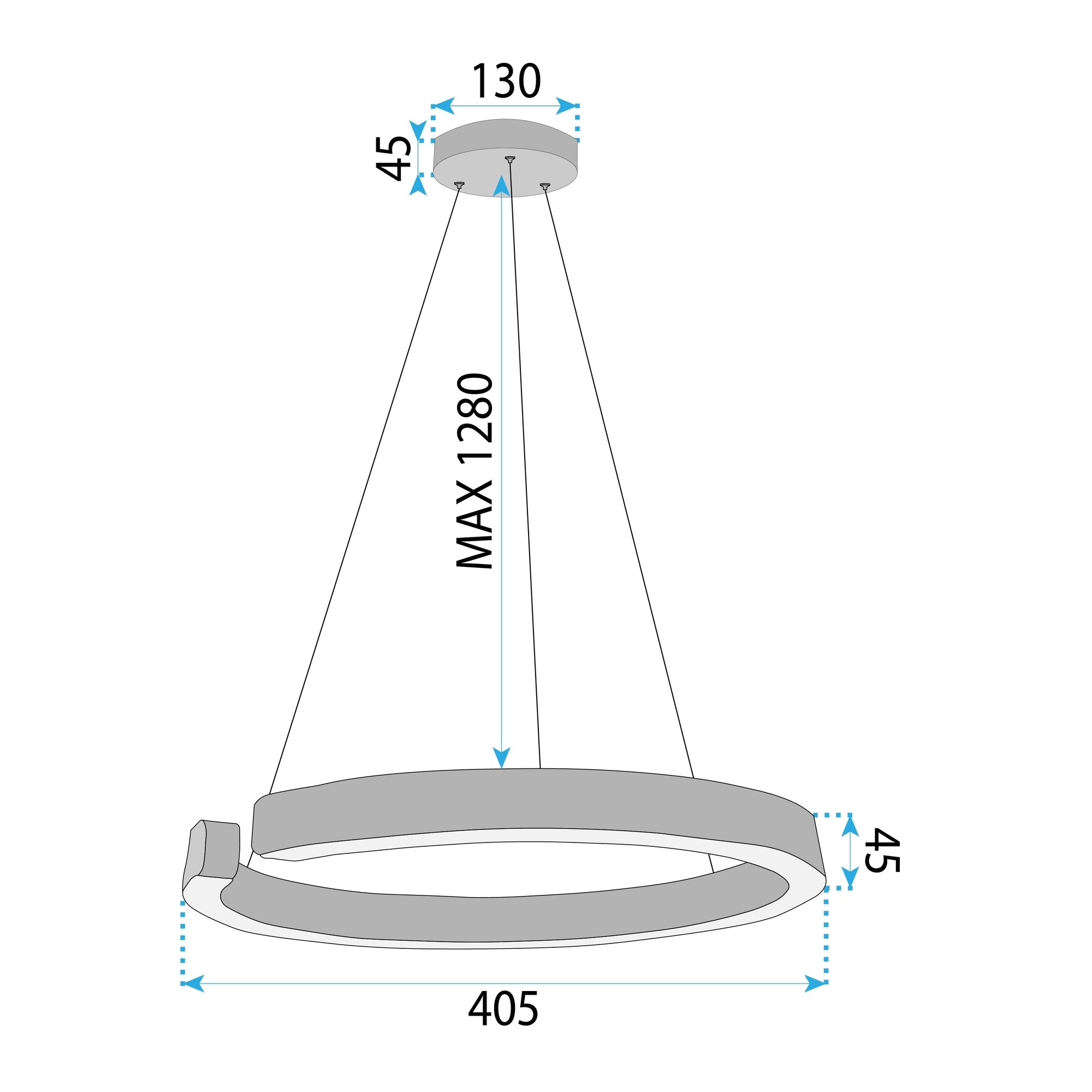 Lampa Wisząca Led Lhj052-cp1 C Złota Szczotkowana 40cm  5
