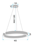 Lampa Wisząca Led Lhj052-cp1 C Złota Szczotkowana 40cm  5