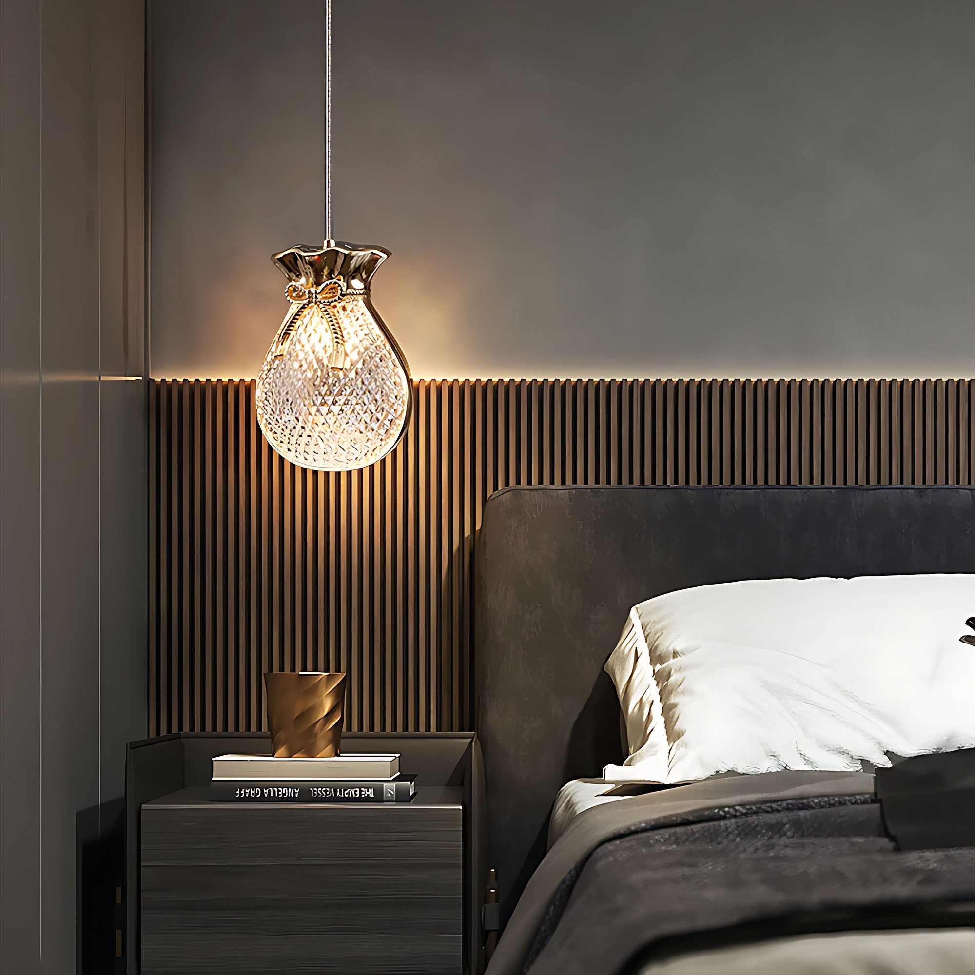 Lampa Sufitowa Wisząca Lhj107-1cp Jasne Różowe Złoto  17