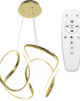 Lampa Sufitowa Wisząca Nowoczesna LED + PILOT APP386-CP Złota