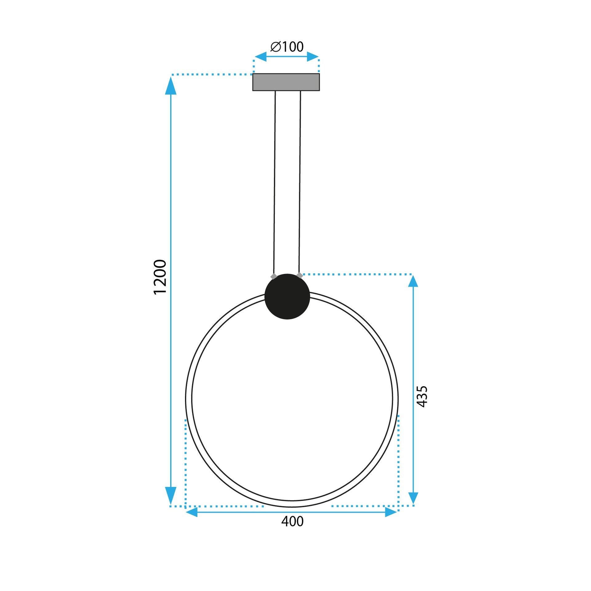 LAMPA SUFITOWA WISZĄCA LED APP1397-CP OLD GOLD 40cm