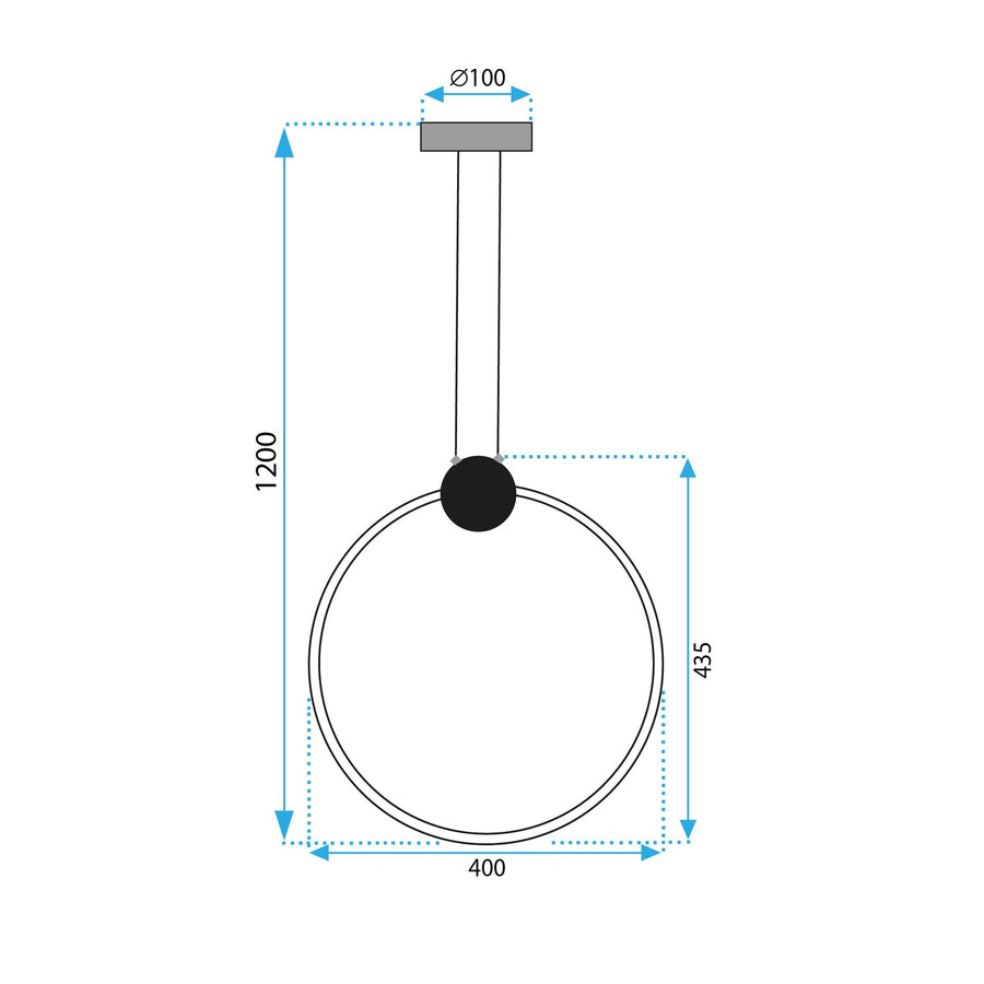 LAMPA SUFITOWA WISZĄCA LED APP1397-CP OLD GOLD 40cm