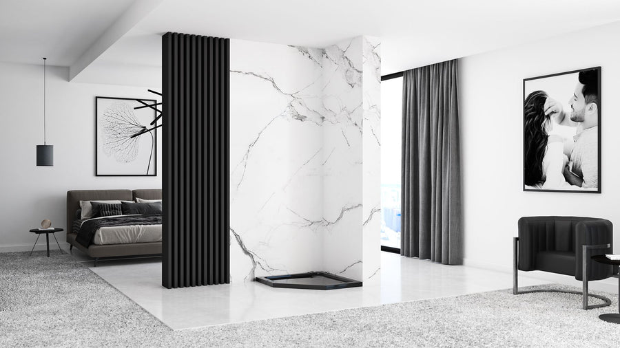 Brodzik prysznicowy Diamond Czarny 90x90