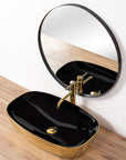 Umywalka Ceramiczna Nablatowa Rich Gold/Black