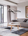 Lampa Sufitowa Wisząca Ring Nowoczesna LED + Pilot APP395-CP Czarna