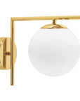 Lampa Ścienna Kinkiet Szklana Kula APP674-1W Złota