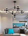 LAMPA SUFITOWA WISZĄCA METAL INDUSTRIAL XXL APP265-15C CZARNA