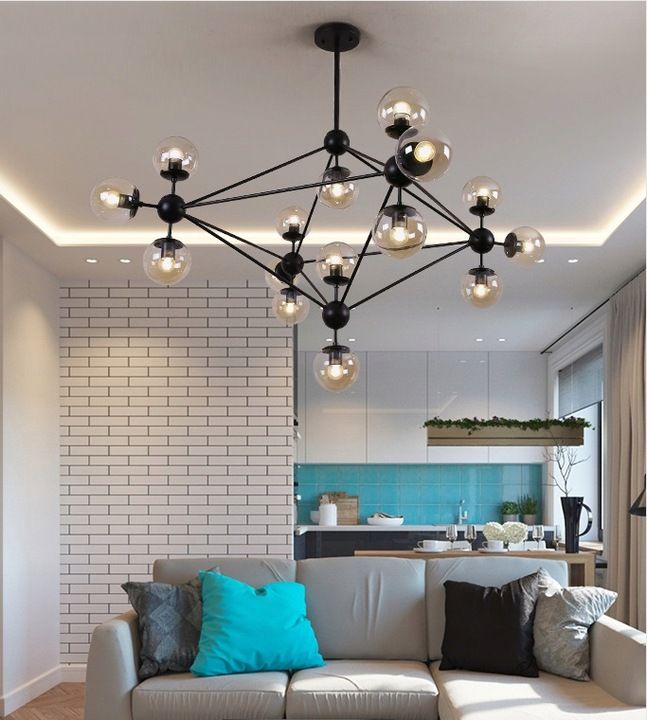 LAMPA SUFITOWA WISZĄCA METAL INDUSTRIAL XXL APP265-15C CZARNA