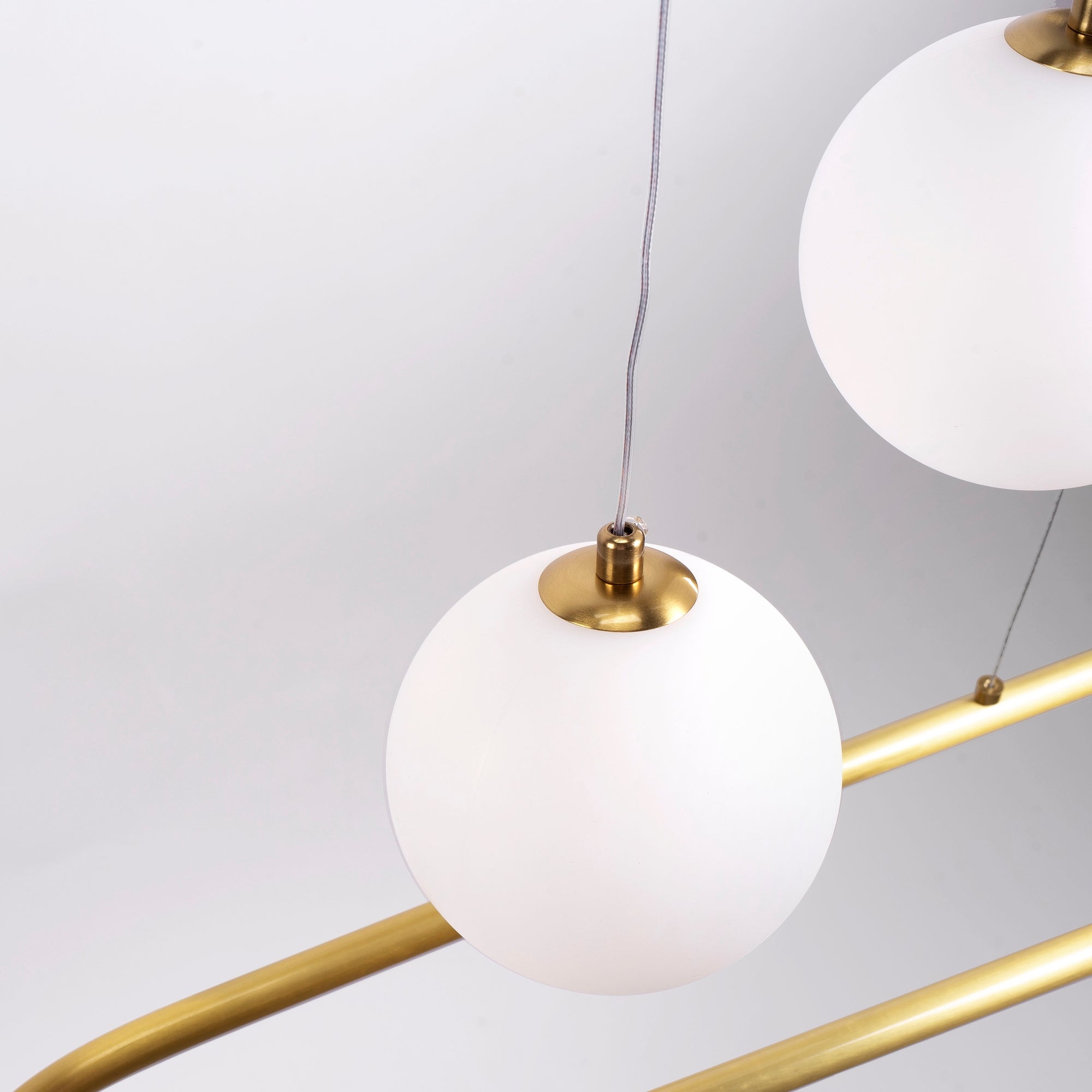 Lampa Sufitowa Wisząca Led Lhj039-cp Złota Szczotkowana  3