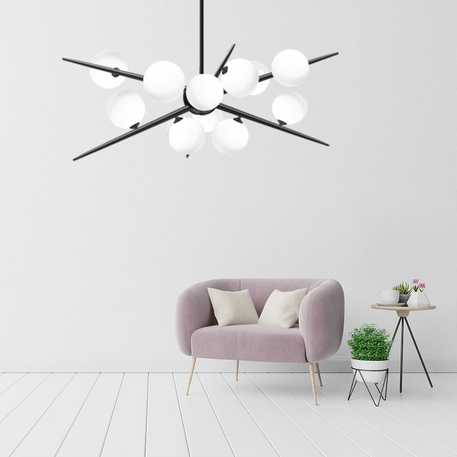 Lampa Wisząca APP999-12CP Czarna