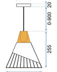 Lampa Sufitowa Wisząca Skandynawska Metal APP224-1CP