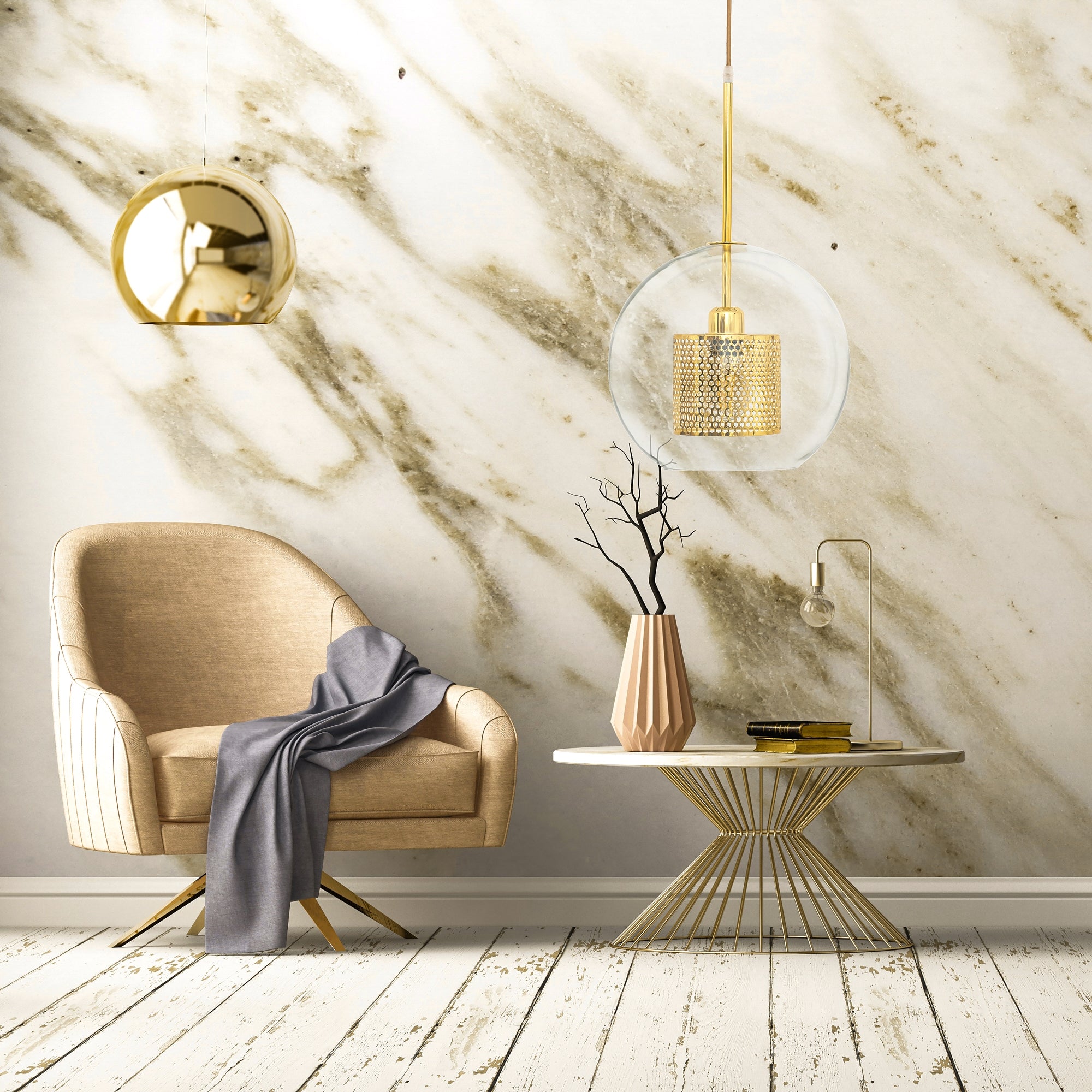 Lampa wisząca szklana loft APP556-1CP 30cm ZŁOTa  4