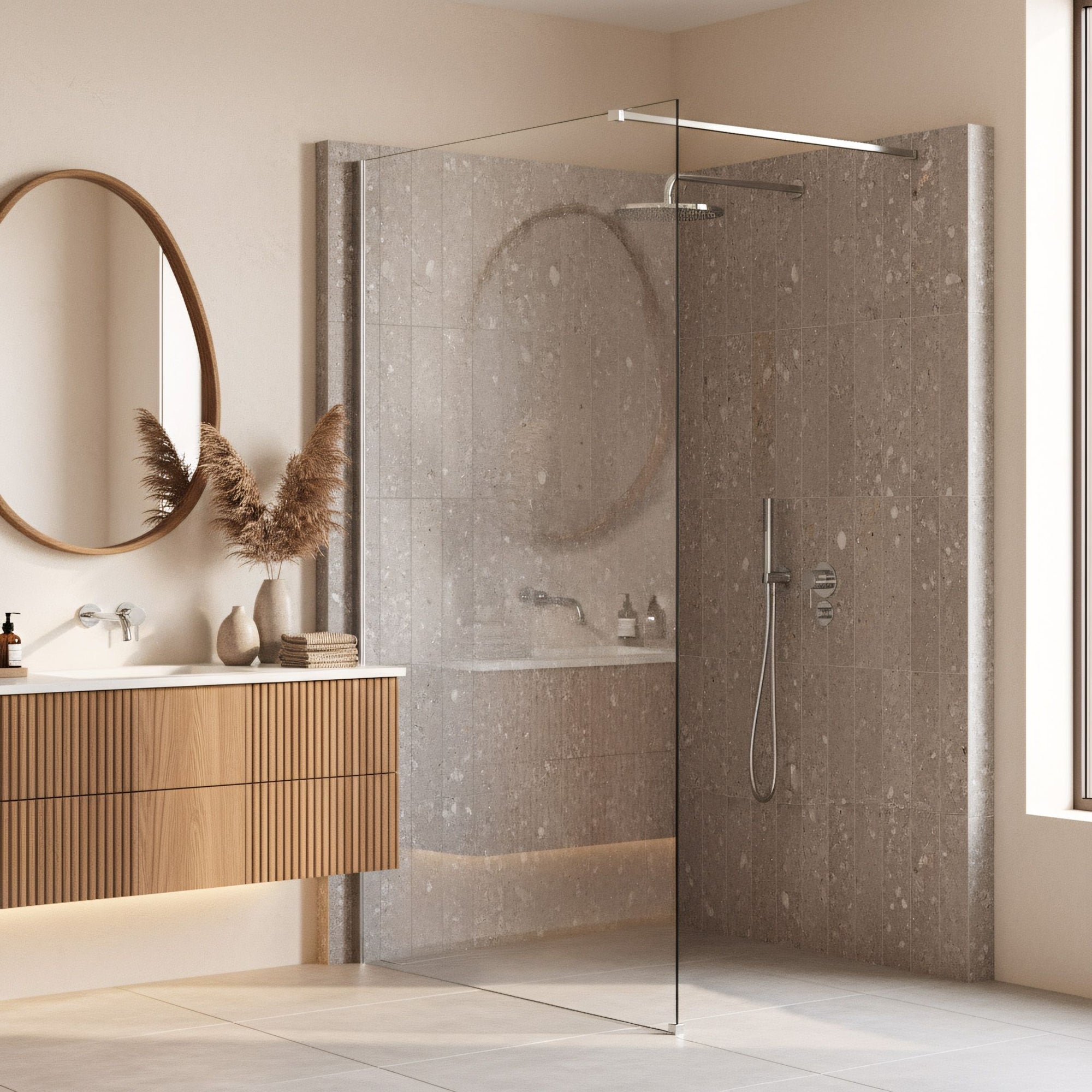 Kabina prysznicowa Walk-In Rea Flexi Transparent / Chrome 70  5