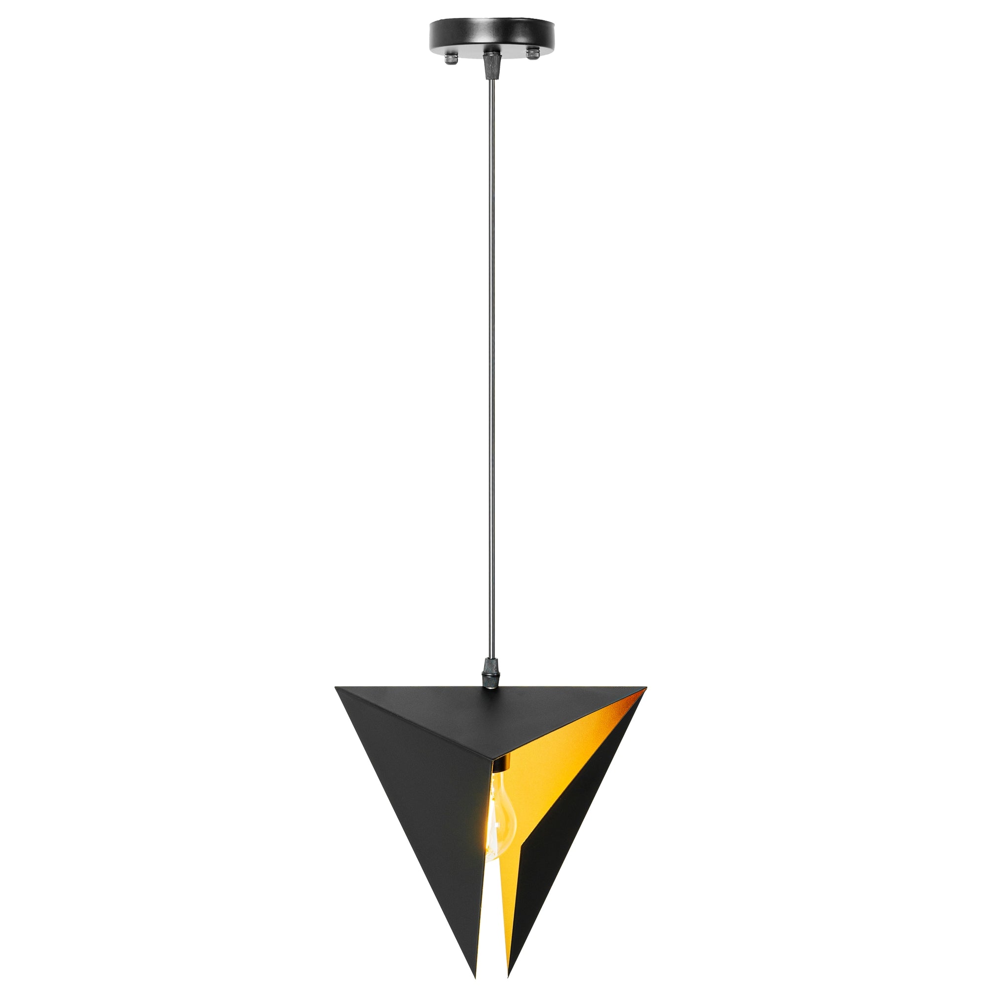 LAMPA SUFITOWA TRÓJKĄTNA GEOMETRYCZNA APP253-1CP CZARNA  4