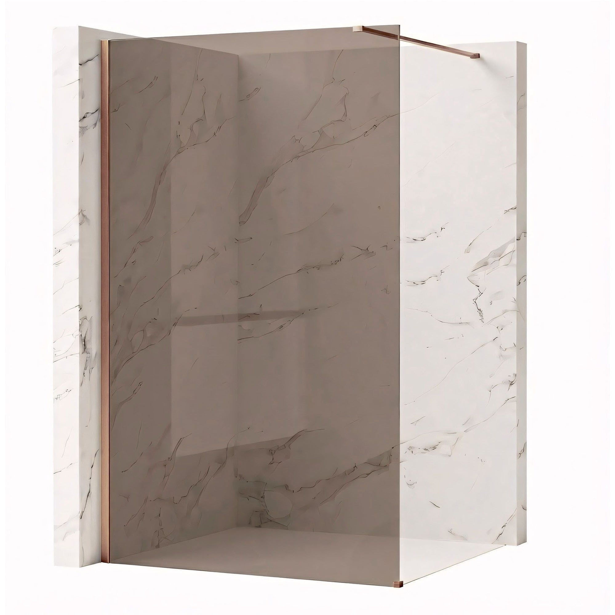 Kabina prysznicowa Walk-In Rea Flexi Brown / Brush Copper 140  2