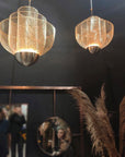 Lampa Sufitowa Wisząca Ażurowa APP888-CP Różowe Złoto