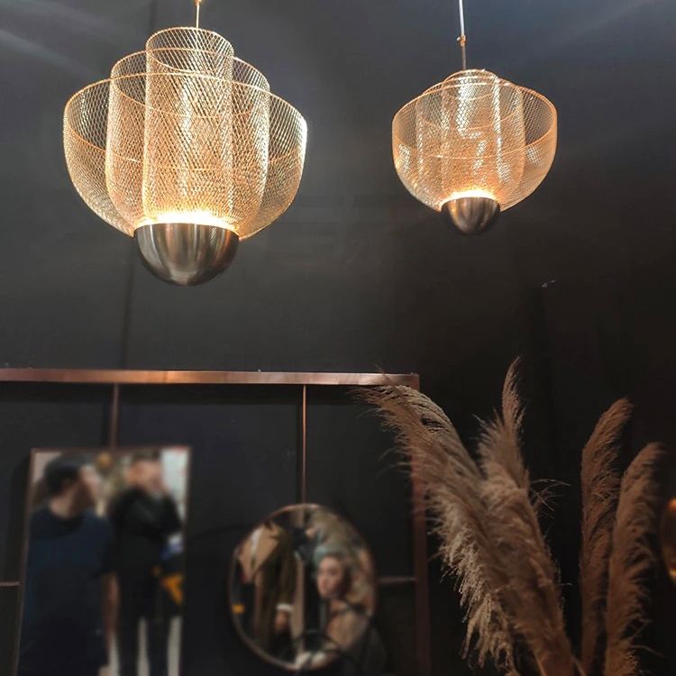 Lampa Sufitowa Wisząca Ażurowa APP888-CP Różowe Złoto