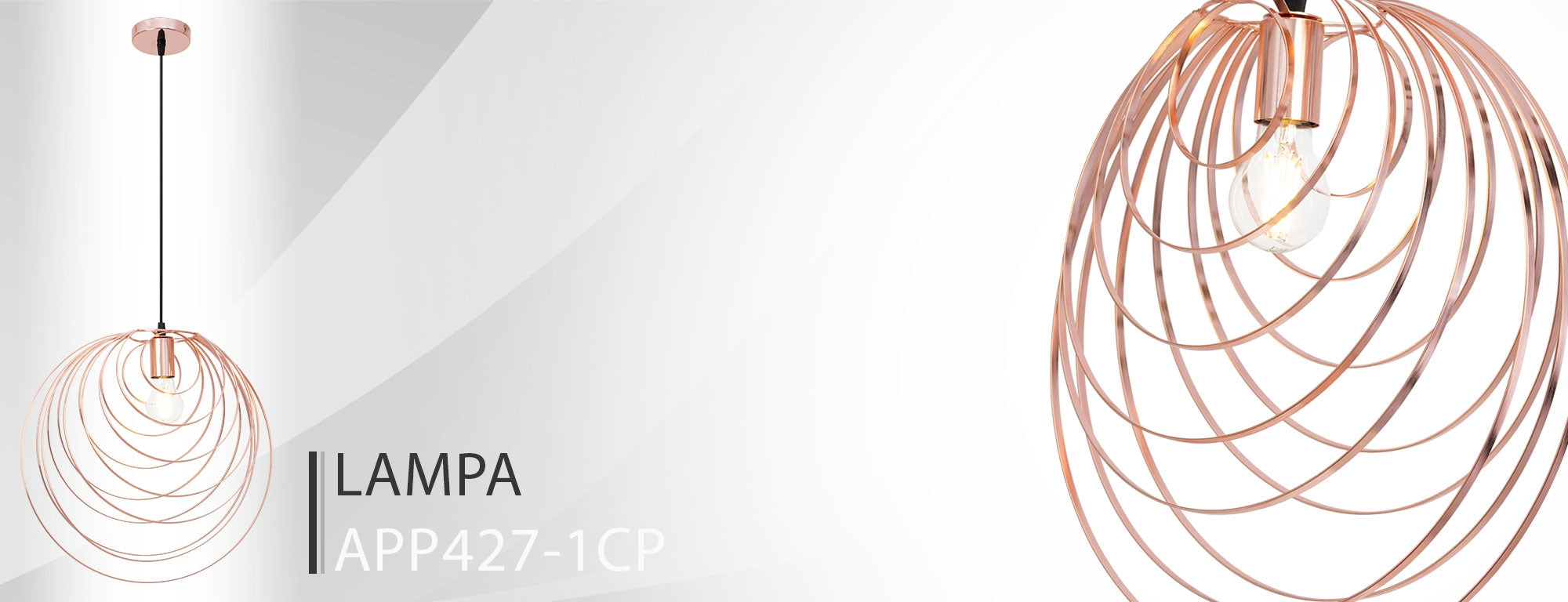 LAMPA SUFITOWA GEOMETRYCZNA  APP427-1CP Rózowe Złoto  7