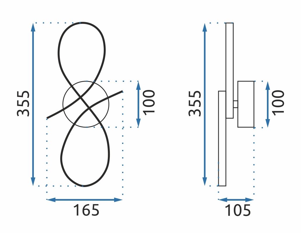 LAMPA ŚCIENNA KINKIET LED APP1051-W Złota