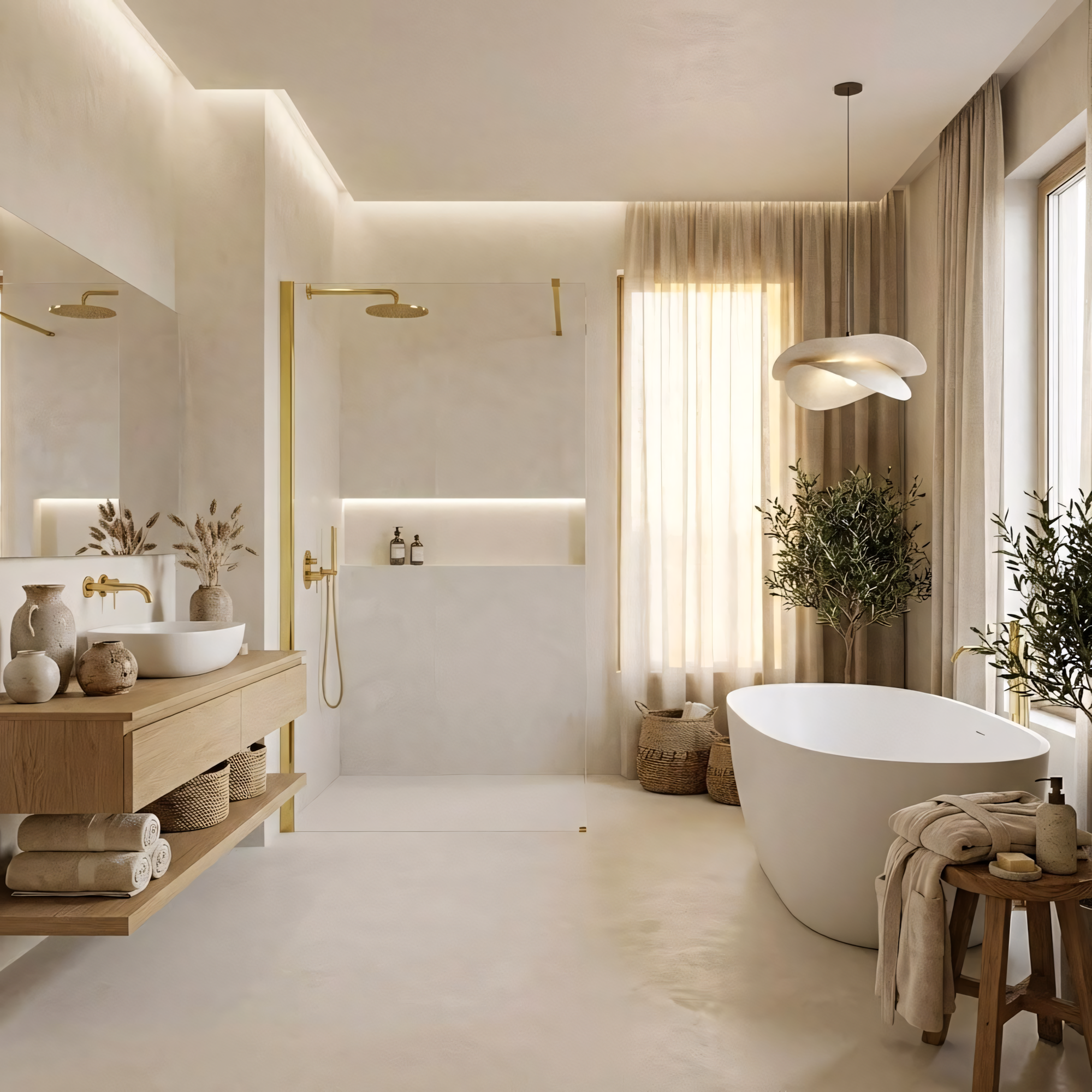 Kabina prysznicowa Walk-In Rea Flexi Transparent / Gold 130  4