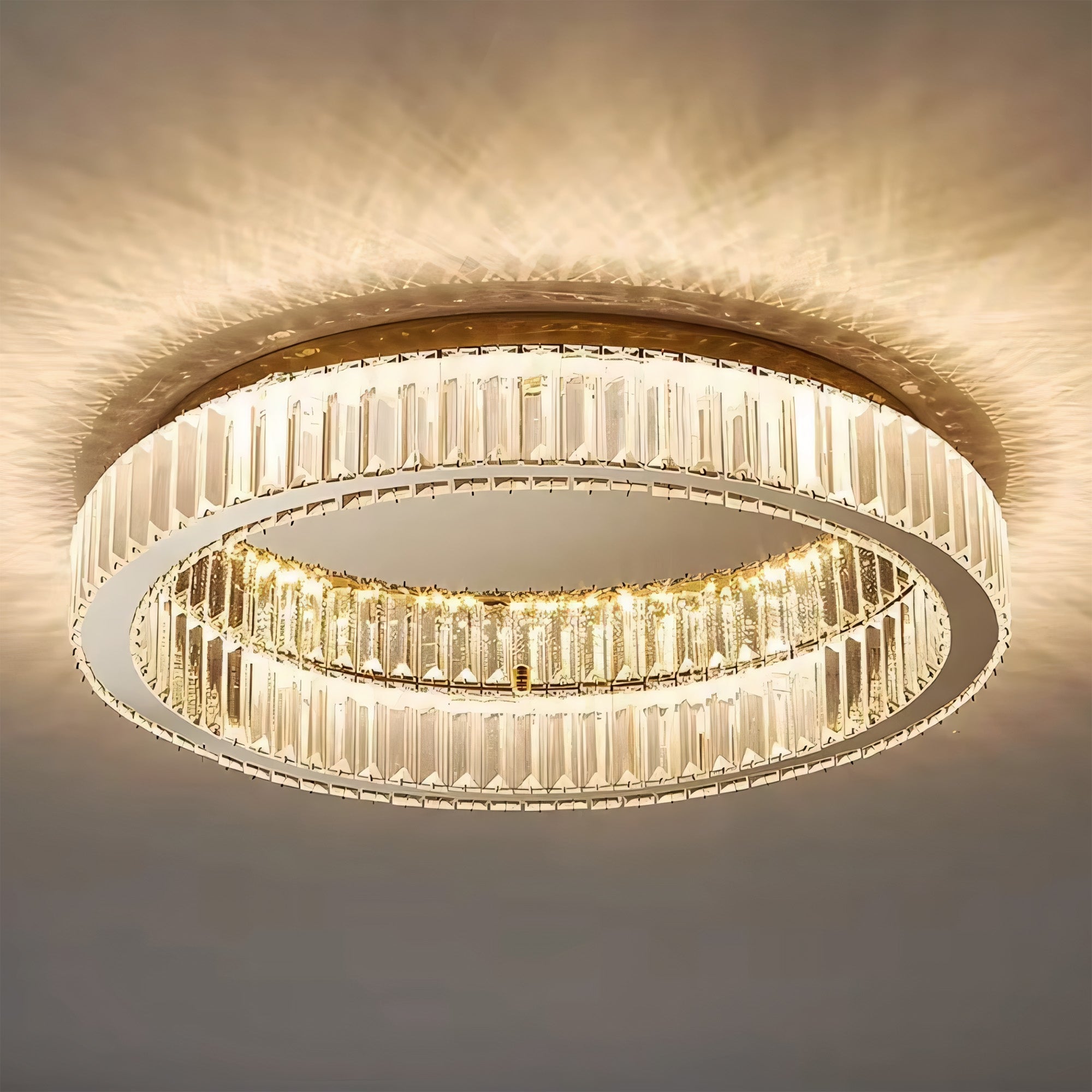 LAMPA KRYSZTAŁOWA PLAFON APP1722-C 50cm ZŁOTA SZCZOTKOWANA  6