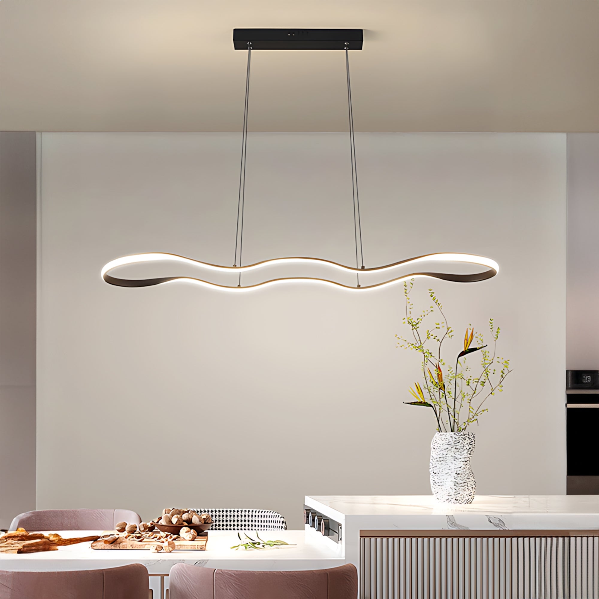 Lampa Sufitowa Wisząca Led Lhj026-cp Czarna  4