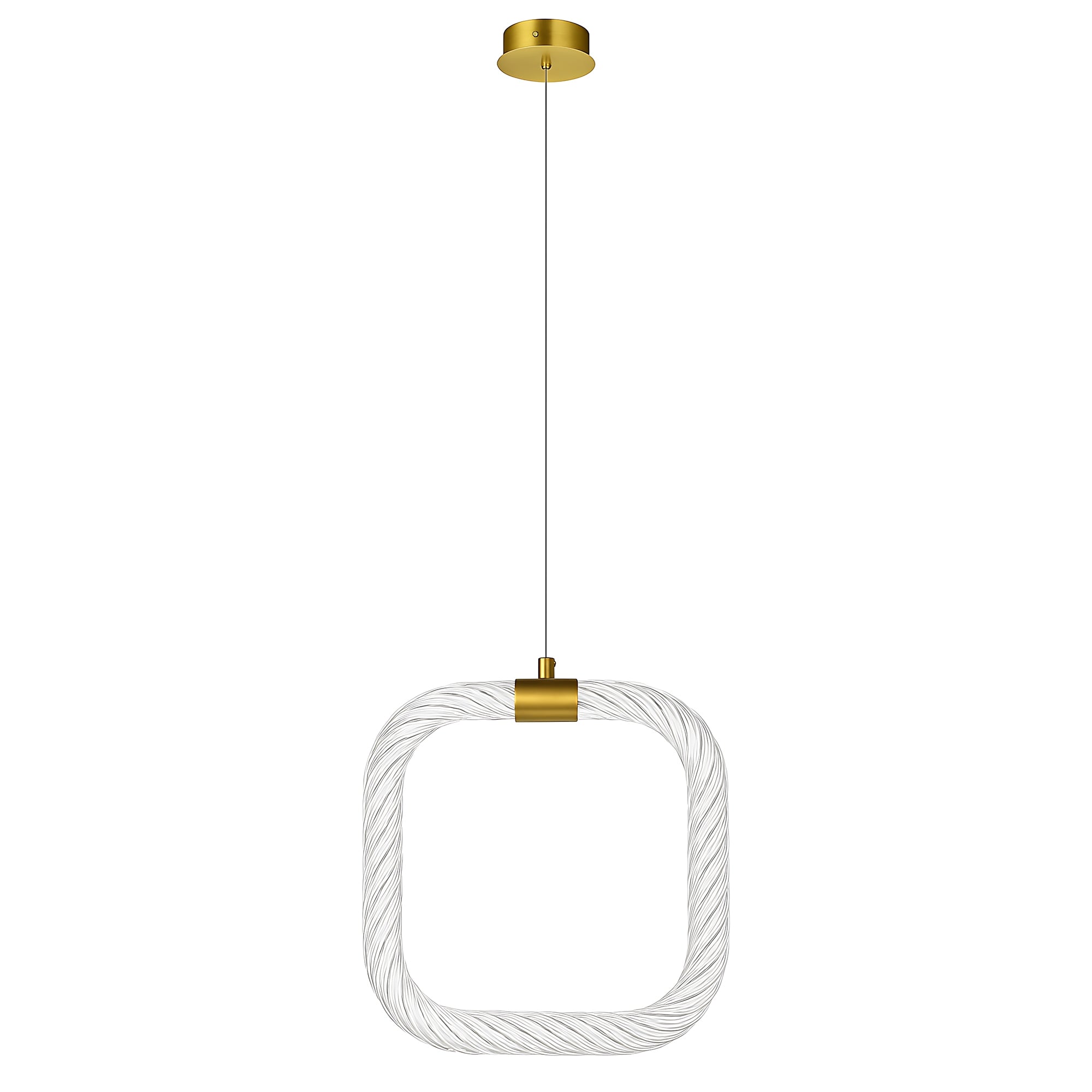 Lampa Sufitowa Wisząca Led Lhj056-cp1 Złota Szczotkowana  2