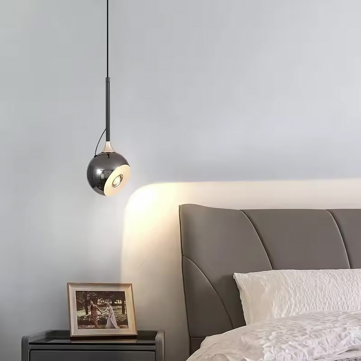 Lampa Sufitowa Wisząca Led G087-1cp Czarna Metaliczna  2