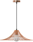 Lampa Sufitowa Wisząca Płaska Okrągła Loft  APP483-1CP Różowe Złoto  3