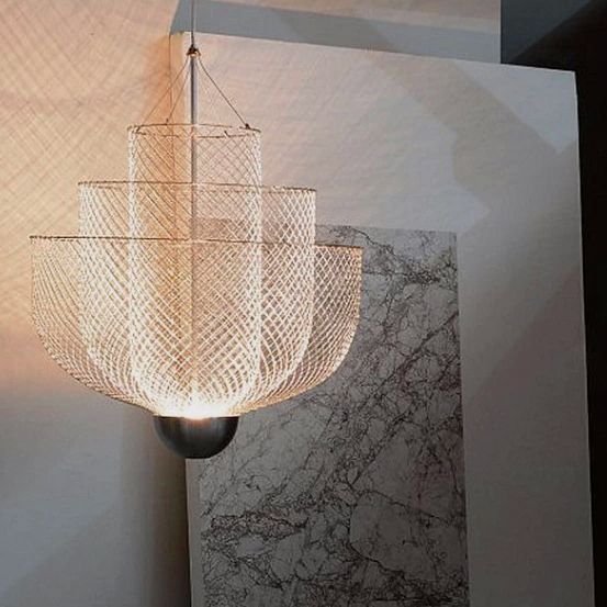 Lampa Sufitowa Wisząca Ażurowa APP888-CP Różowe Złoto
