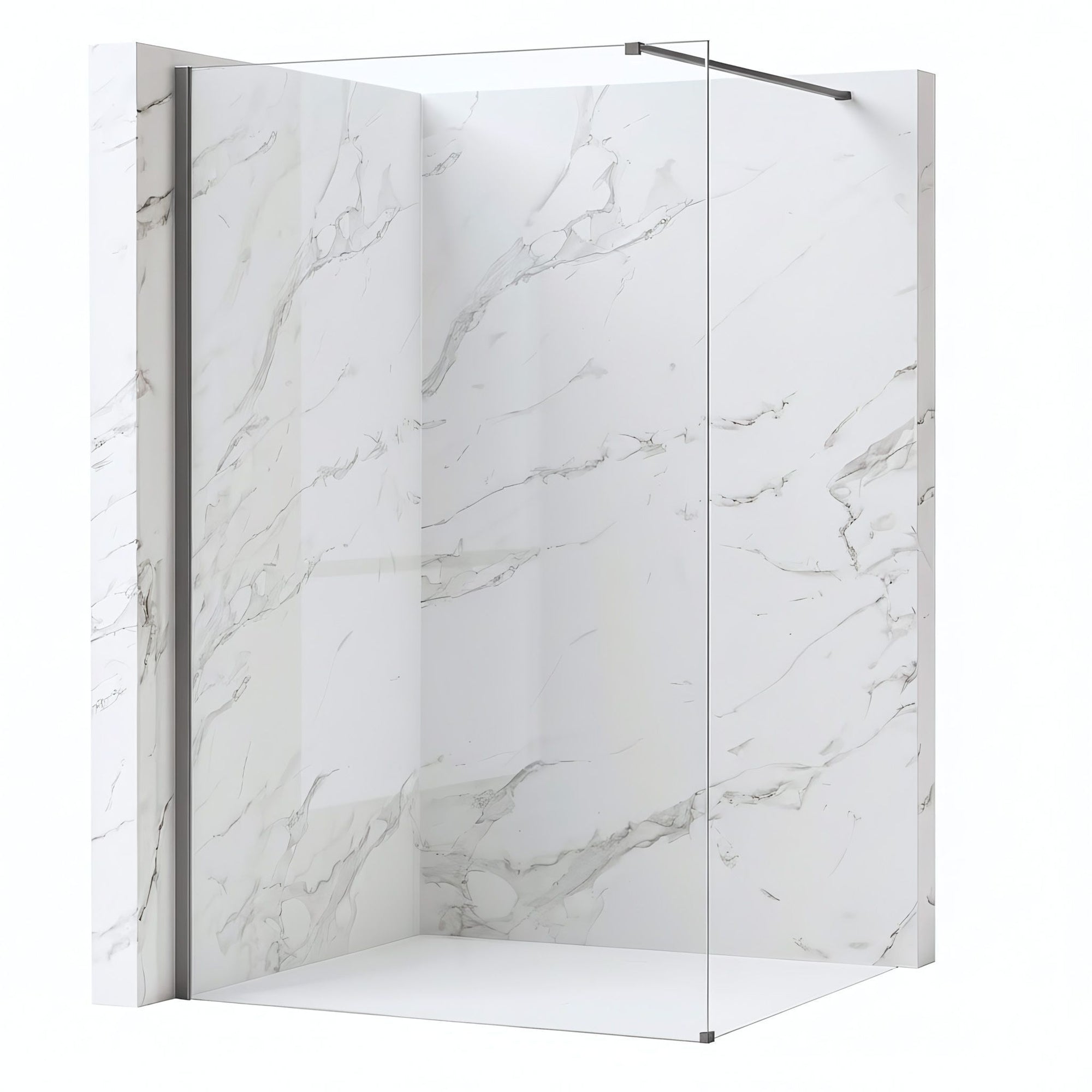 Kabina prysznicowa Walk-In Rea Flexi Transparent / Tytan 130  1