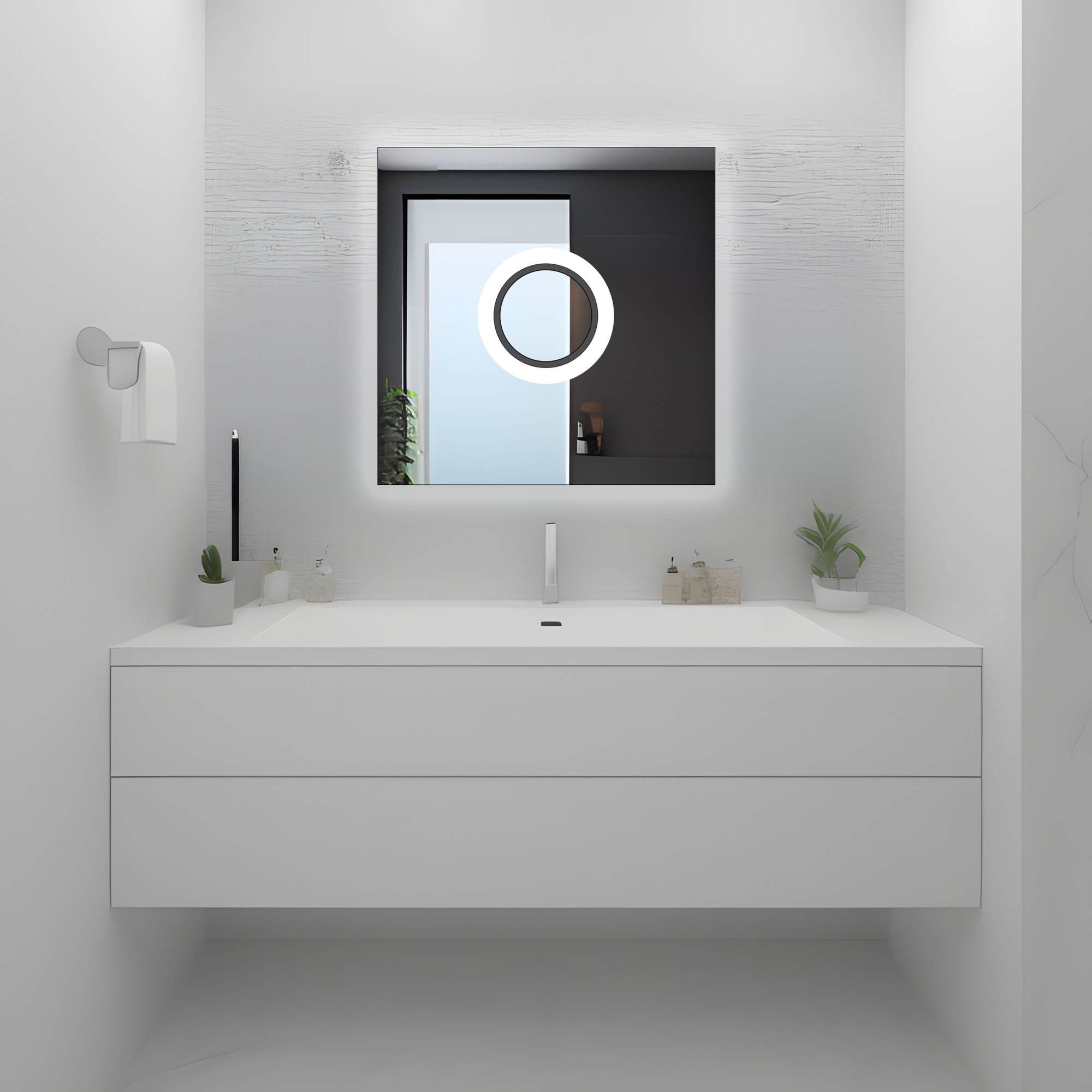 Lustro Ścienne Led 60x60 Yh-bl-12  4