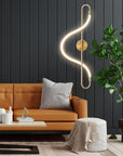 Lampa ścienna kinkiet LED APP858-W Long Złota