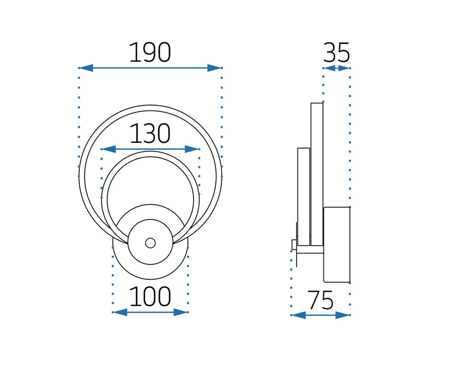 LAMPA ŚCIENNA KINKIET LED APP1043-W Złota
