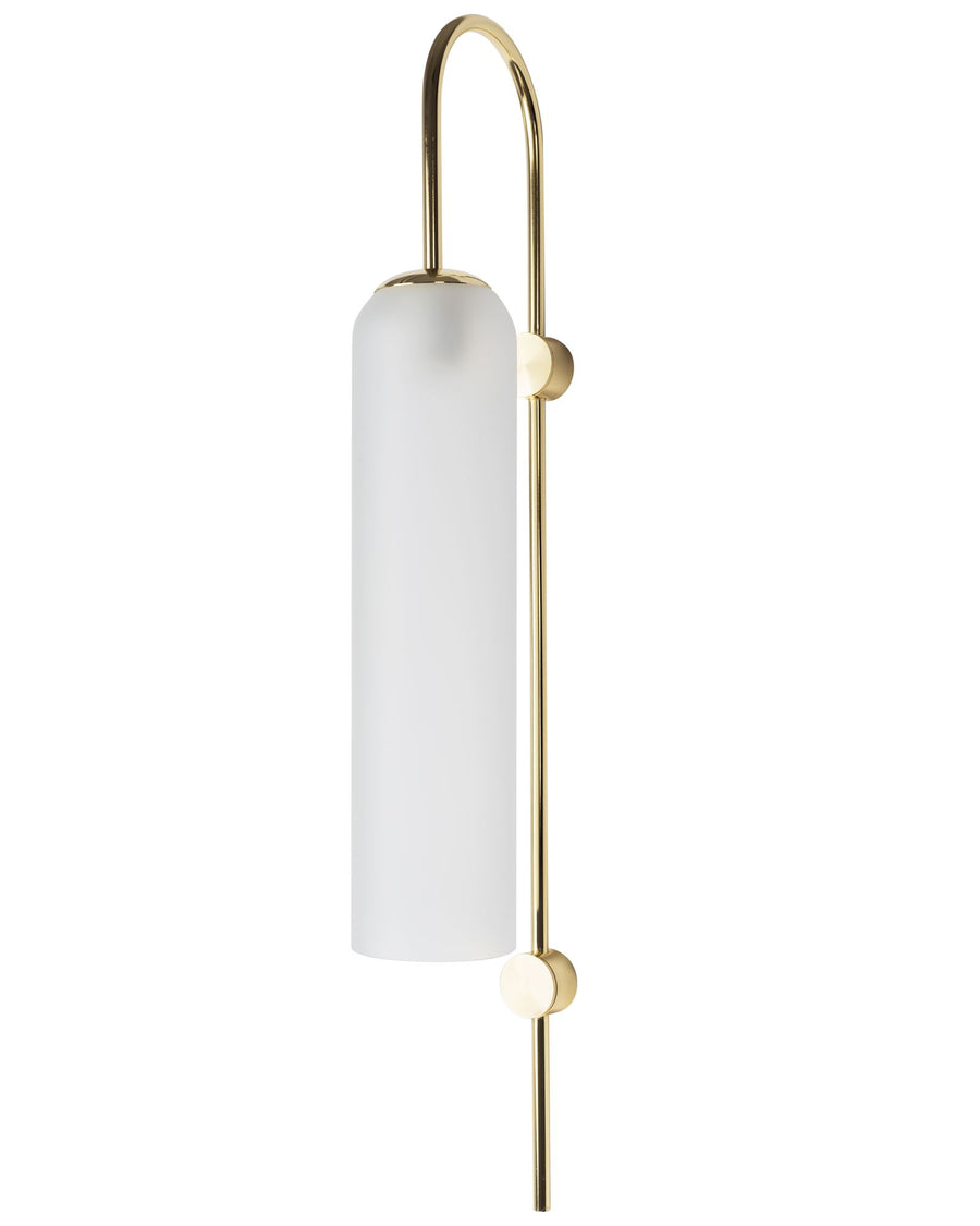 Lampa Ścienna Kinkiet Szklany APP664-1W Złota