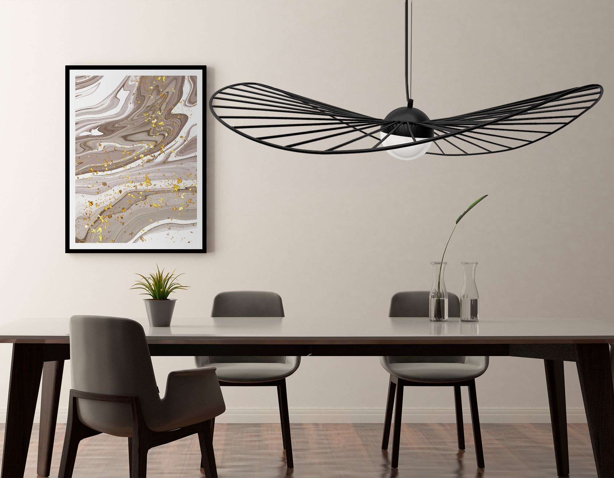 LAMPA WISZĄCA AŻUROWA LED 80cm APP652-1CP