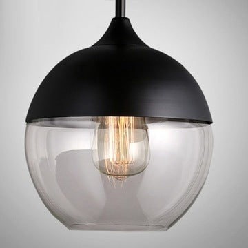 Lampa sufitowa wisząca szklana Zenit A Czarna  4